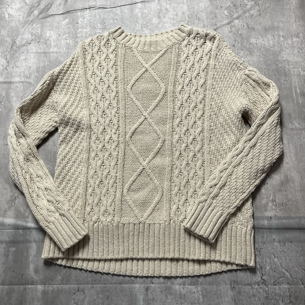 Pacsun ME TO WE Womens Pullover SWEATER - Size SMALL - Ivory Textured